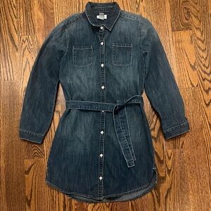 Old Navy Dark Blue Denim Kids Casual Dress